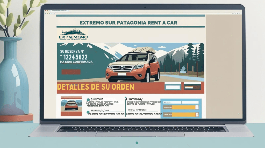 SU RESERVA  HA SIDO CONFIRMADA y recibirá un correo con los detalles:   1. el modelo del auto 2. lugar retiro: fecha/hora/lugar, 3. lugar de entrega: fecha/hora/lugar a